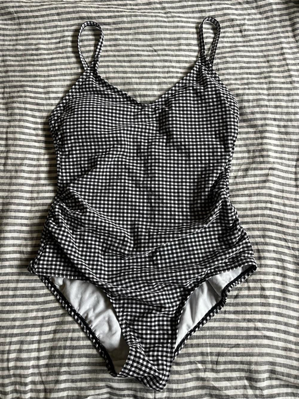 Kona Sol gingham one-piece swim suit